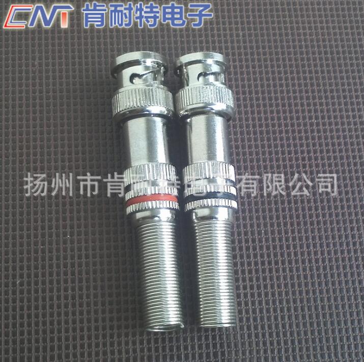 全铜焊接BNC连接器RG6 通讯bnc直通连接器 免焊q9接头